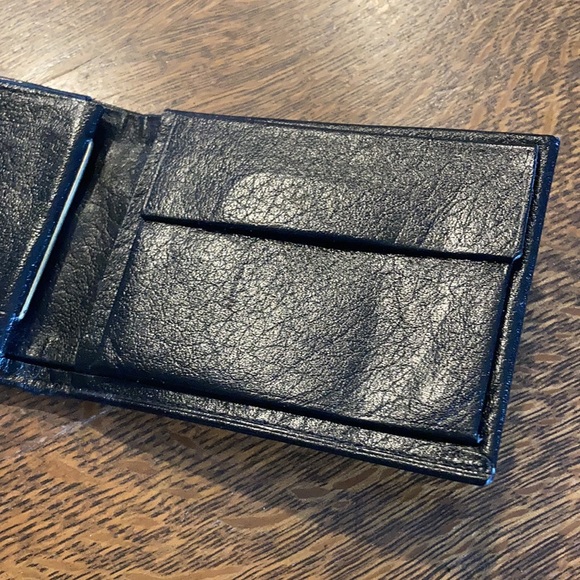 Men’s /Boys black Leather-wallet, cowhide, by Amity - Picture 4 of 4